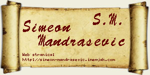 Simeon Mandrašević vizit kartica